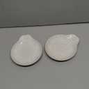 Howise 2 PCS Farmhouse Ceramic Spoon Rests Holder for Kitchen Counter Stove Top (A3/4)