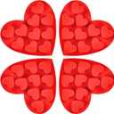 4 Pack Heart Shape Molds, 10 Cavities Non-Stick Silicone Chocolate Molds for Candy, Jello, Gummy, Ice Cube, Soap