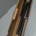 Ivilon Drapery Window Curtain Rod - End Cap Style Design 1 Inch Pole. 72 to 144 Inch Color Black