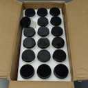 Hoolerry 30 Set Hot Chocolate Party Favors 3.4 oz Hot Chocolate Jars with Lid, Blank Tags and String Cocoa Bar Clear Plastic Containers for Christmas Winter Wedding Party Gifts