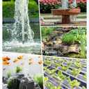 POPOSOAP 680GPH Submersible Water Pump, Water Fountain (2400L/H, 55W) with 8.5FT High Lift Adjustable & 3 Nozzles & 16.4FT Cord, Ultra Quiet Aquarium Pump for Pond Fountain Waterfall Hydroponics-Q104