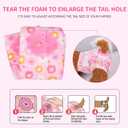 Pet Soft Dog Diapers Female, Disposable Female Dog Diaper, Doggie Diapers for Cat Puppy with Adjustable Foam Tail Hole(Pink,36M)