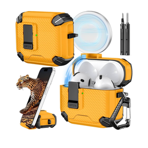 Inesore Compatible with AirPods 4th Case with Phone Stand & Cleaning Kit,Compatible with Magsafe,Magnetic Automatic Lock for Airpods 4 with Active Noise Cancellation Charging Cover (2024)