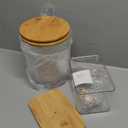 Glass Laundry Jars with Airtight Lids - Kitchen & Laundry Room Organization Containers with Dryer Sheet Holder,Bamboo Tray - Laundry Detergent Powder Half Gallon Storage Canisters with Labels