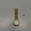 Women's Step Counter Pedometer Watch with Stainless Steel Bracelet, Stylish Design, No App, No Charging Needed for Step, Calorie, Distance, Alarm, Countdown TimerTU-2401 (Gold)