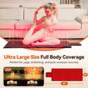 Extra Large Red Light Therapy Mat, High-Density LEDs Full Body Red Light Therapy, 660nm & 850nm Dual Wavelengths, Foldable Red Light Therapy Blanket with Timer, 65" x 20"