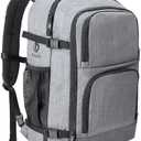 Dinictis Travel Backpack Carry on Flight Approved, Backpack Suitcase for Travel, Personal Item Travel Bag fits 17 inch Laptop- Grey