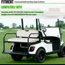 ECOTRIC Golf Cart Rear Seat Bottom & Seat Backrest Compatible with Yamaha,EZGO RXV,TXT,ST Club Car DS & Precedent (White)