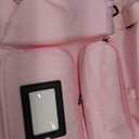 Zipper Binder 3 Ring 3-inch with Shoulder Strap & Backpack Straps, 700 Sheets Capacity Multiple Pockets Large Zip Up Binder File Folder Bag Fits 13 Inch Laptop, Pink