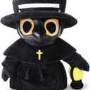 Plague Doctor Plush Toy, 16" Big Weighted Spook Cute Stuffed Plushie Pillow Doll, Soft Large Fluffy Halloween Hugging Cushion Decor, Present for Kids and Adults