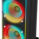Philips TAX5000 Bluetooth Party Speaker - 14 Hours Play Time, Bass+, Full-Speaker LIghtshow, Built-in Carry Handle and Wheels, 200W Max Power, Black
