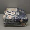 Lessymo Floral Living Room Rug 8x10 Area Rugs, Vintage Washable Rugs for Dining Room Bedroom, Low Pile Non Slip Rubber Mat, Distressed Indoor Boho Carpet, Navy/Beige