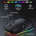 Wireless Keyboard and Mouse Combo - 9 Backlit Effects, RGB, Ergo Wrist Rest, Phone Holder, 2.4G Full Size, Rechargeable, Sleep Mode, KM22 MAX Quiet Set for Computer, PC, Laptop, Mac, Windows- SABLUTE