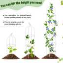 Sadnyy 4 Pack 6 ft Garden Obelisk Trellis for Climbing Plants Outdoor Rustproof Rose Pots Tall Garden Trellis for Outdoor Indoor Vines Flower Plants Support(White)