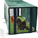 Chicken Coop with Garden Shade Cloth 4.4 * 2.2 * 2.2 FT Portable Poultry Cage Chicken Runs House Pen Cage Tarp for Outdoor Backyard Farm Use, Suitable for Chickens, Ducks, Quails and Cat