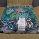 Cozyide Outdoor Chair Cushions, Waterproof Patio Seat Cushions with Adjustable Straps, Round Corner Patio Chair Cushions for Garden, Green Leaf, 17x16x2 Inch (Pack of 4)