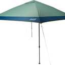 Coleman Oasis Instant Pop-Up Canopy Tent with Side Wall Attachment 10x10ft/13x13ft Portable Shelter with One-Push Setup & Takedown Robust Frame with Wheeled Carry Bag (PFAS-Free, Moss)