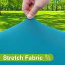 Smiry Round Spandex Tablecloth, Fitted Table Cover for 45"-56" Tables | Elastic Washable Tablecloths, Waterpoof Stretch Picnic Table Cover for Dining, Indoor and Outdoor, Turquoise, For Up to 45"-56" Round