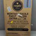 Regalo Safety 29-49" Easy Step Extra Wide Baby Gate for Doorways & Bottom of Stairs, Pressure Mounted Safety Gate with Door for Babies, Toddlers & Pets, White 29-49"W x 30"H