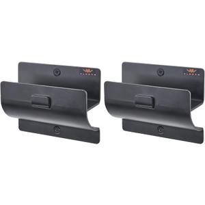 Ladder Hanger set of 2 For Garage Wall - Black Heavy Duty Utility Hook For Wall Mount Ladder Storage. Versatile Tool Holder To Maximize Space In Shed, Workshop, Garden, Hang Wheelbarrow, Folding Chair