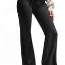 Yousify Womens Flare Leggings Wide Leg Bootcut Yoga Pants Stretch High Waisted Casual Lounge Workout Gym Pants Black