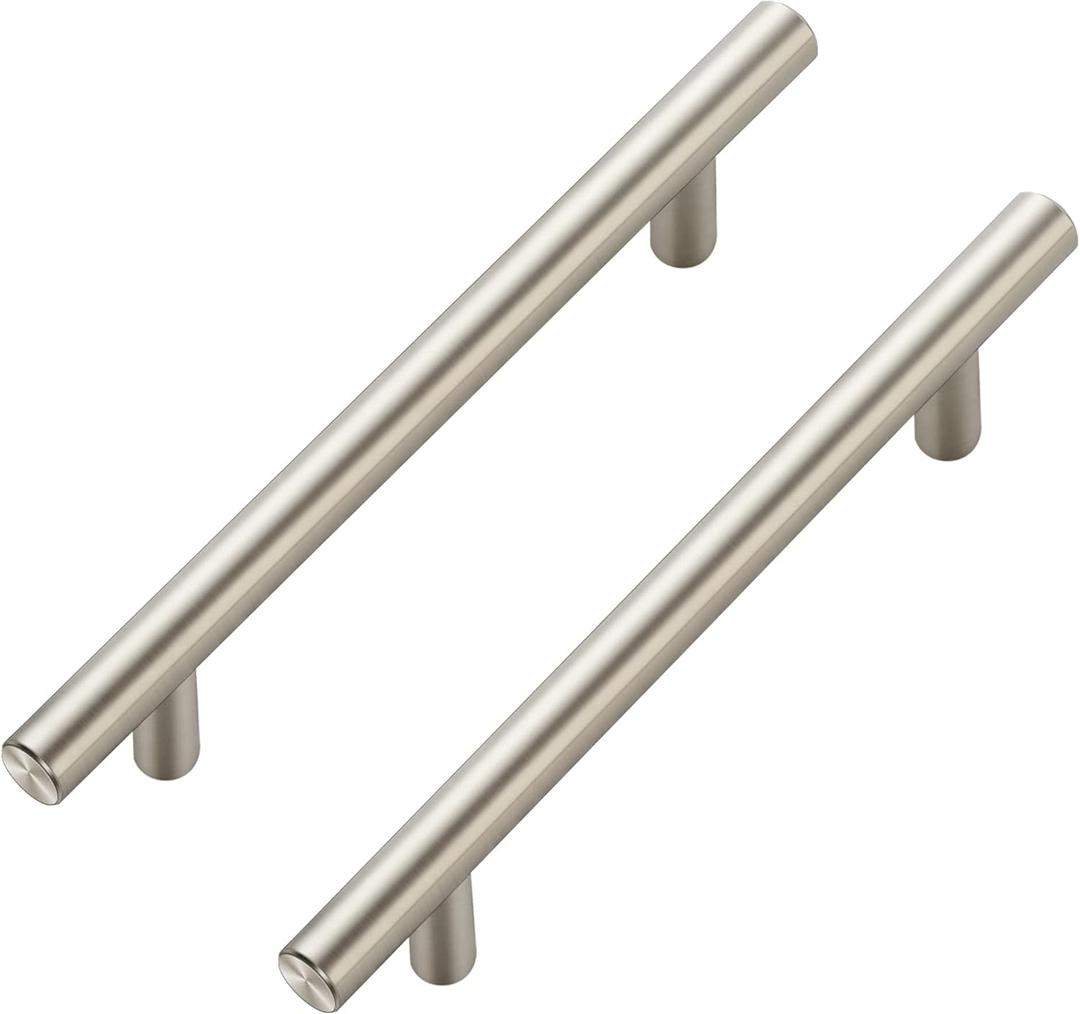 Ravinte 60 Pack | 7.38'' Cabinet Pulls Brushed Nickel Stainless Steel Kitchen Drawer Pulls Cupboard Pulls Cabinet Handles 7-3/8Length with 5 Hole Center