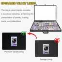 Trade Show Display Case 34"x22" Large Aluminum Locking Tabletop Showcase for Trading Cards, Sports Cards, TCG, Jewelry Lightweight & Portable for Exhibitions, Conventions, and Collectibles, Black
