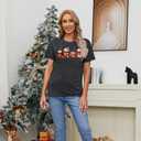 Women Merry Christmas Shirt Xmas Holiday T-Shirt Christmas Tree Cake Shirt (Large, Grey5)