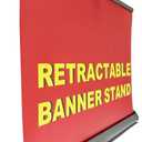Retractable banner stand 36"x80" with Padded Carry Bag Portable Roll Up Banner Metal Display Stands for Trade Shows Events Personal Celebrations (36"x80")