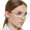 MARE AZZURO Women's Computer Reading Glasses Blue Light Blocking Readers 0 100 125 150 175 200 225 250 275 300 350 400 500 600 (Transparent, 3.5)