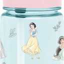 Simple Modern Disney Princess Kids Water Bottle Plastic BPA-Free Tritan Cup with Leak Proof Straw Lid | Reusable and Durable for Toddlers, Girls | Summit Collection | 12oz, Princesses Royal Beauty (12 Ounces, -Disney-Princesses Royal Beauty)