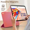 JETech Magnetic Case for iPad (A16) 11th/10th Generation (2025/2022), Magnetic Attachment, Slim Tablet Cover with Auto Wake/Sleep (Pink)