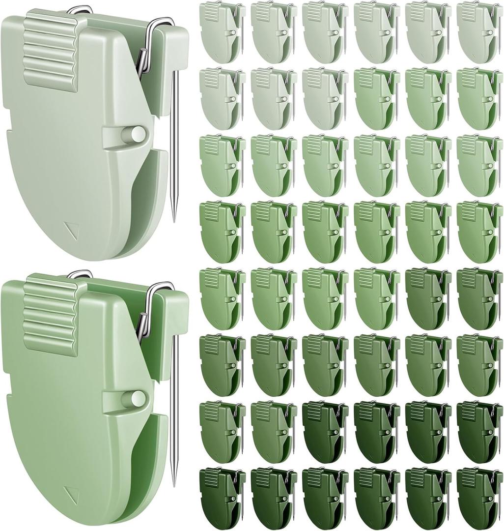 Feifeiya 50 Pcs Cubicle Clips Fabric Panel Cubicle Accessories Fabric Partition Panel Wall Clip Office Photos Wall for Notes Memos Standard Size, 40-Sheet Capacity (Sage Green)