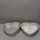 HUAKENER 8 Inch Heart Cake Pan, Set of 2 Heart Shaped Cake Pans with 60 Pieces Parchment Paper, Non-stick Cake Baking Pans for Kitchen Birthday Wedding
