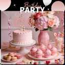 40th Birthday Decorations for Women, 54pcs Happy 40th Birthday Crown and Sash, Black Rose Gold Banner Backdrop Balloons Hanging Swirls Paper Fans, 40 Years Old Birthday Party Supplies Kit