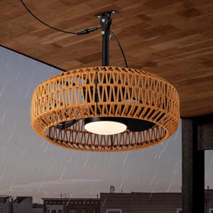 20" Outdoor Ceiling Fans with Lights for Patios, Waterproof Plug in Ceiling Fan with Remote, 3CCT Dimmable, Reversible, Gazebo Fan with Hanging Hook for Canopy, Pergola, Porch