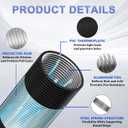 8 Inch Flexible Ducting Hose 16 Feet Black Aluminum Ducting -4 Layer Protection Dryer Vent Hose for HVAC Heating Cooling Ventilation and Exhaust, 2 Clamps Included