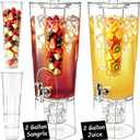 Homecor 2 Gallon Drink Dispenser for Parties with Stand&Fruit Infuser 2 Pcs