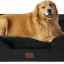 Bedsure XL Plus Orthopedic Dog Bed for Extra Large Dogs - Washable XLarge Dog Cat Bed Waterproof, Comfort Dogs Couch Sofa with Washable Removable Cover, Pet Bed with Nonskid Bottom, Black, 48"