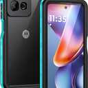Lanhiem for Moto G 5G 2025 Case, IP68 Waterproof Dustproof Shockproof Case with Built-in Screen Protector, Full Body Underwater Protective Cover for Moto G 5G Only, Blue