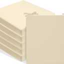 Preboun 6 Pack Outdoor Chair Cushions 22" x 22" x 3" Patio Waterproof Fade Resistant Seat Cushions with Ties Replacement Chair Pads for Patio Furniture Garden Sofa Couch (Beige)