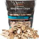 Camerons All Natural Hickory Wood Chips for Smoker -260 Cu. In. Bag, Approx 2 Pounds- Kiln Dried Coarse Cut BBQ Grill Wood Chips for Smoking Meats - Barbecue Smoker Accessories- Grilling Gifts for Men