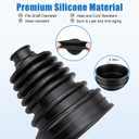 PIFOOG 2PCS CV Boot Repair Kit for 19mm to 24mm Shafts Universal Car CV Axle Joint Boots Replacement Constant Velocity Kits with Clamps Cable Ties Dustproof Flexible Silicone Black