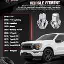 MZS M14x1.5 Lug Nuts, 21mm Hex Closed End Acorn Seat Wheel Nut for 2015+ F150 Expedition Navigator / 2022+ Bronco Factory Wheels, One-Piece Design, Replace OEM ACPZ-1012-B 611-008, Chrome, 24Pcs