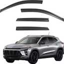 Window Visors Rain Guards fits Chevy Trax 2024-2026, Out-Channel Tape-On Shatterproof Side Window Wind Deflectors Vent Shades Accessories, Dark Smoke 4 Pcs, 2025