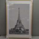 upsimples 24x36 Poster Frame, Display Pictures 20x30 with Mat or 24x36 Without Mat, Wall Hanging Picture Frame, Natural, 1 Pack