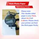 Thick Double Sides Thick Glossy Photo Paper 80LB 8.5x11 inches Heavyweight Cardstock Printer Paper 300gsm 100Sheets,Compatible Inkjet Printer and Dye Ink