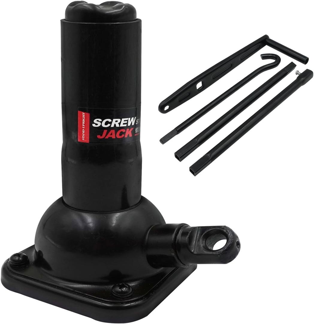 Car Jack 2 Ton (4,000 lb) Capacity Spiral Jack for Pickup Truck, Screw Jacks for Car Lift or Jack Stands, Tire Jack Fit for Ford F150 Truck Chevy Silverado Dodge Ram 1500 (Black), 8.46-19.09
