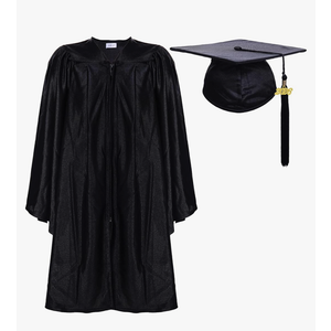 Newrara Unisex Shiny Kindergarten Graduation Gown Cap with Tassel Size 30