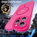 Faiono Magnetic for iPhone 15 Pro Max Case [Full Camera Protection][Military-Grade Protection][Compatible with MagSafe] Shockproof Protective Slim Phone Case for iPhone 15 Pro Max, Hot Pink